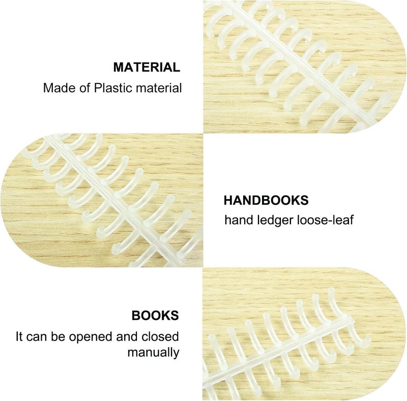 RAYSON Click Binding Spines, 3:1 Pitch, Clear, Binds Up to 120 Sheets, Compatible with A4 and Letter Size Paper, 30-Pack, Reclosable Binding Combs for Presentations & Reports - Image 4